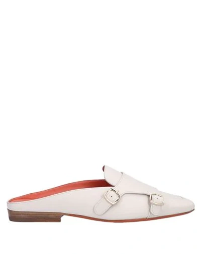 Santoni Mules In Grey