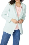 Court & Rowe Pinstripe One-button Blazer In Crystal Sky