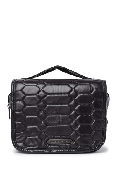 Aimee Kestenberg Sophia Hanging Cosmetic Bag In Black Patent Diamond