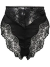 SAINT LAURENT LACE-TRIM HIGH-WAIST BRIEFS