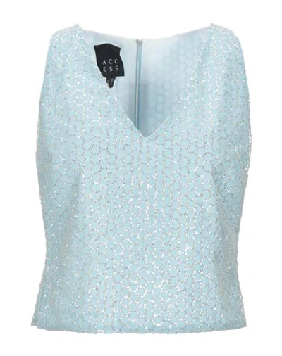 Access Fashion Tops In Sky Blue