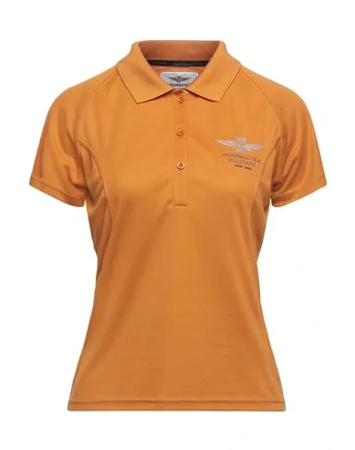 Aeronautica Militare Polo Shirts In Ocher