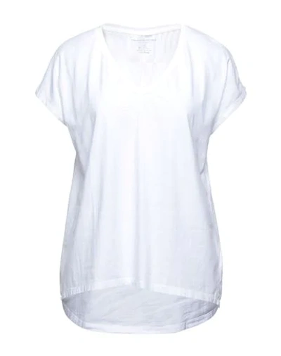 Shop Majestic Filatures Woman T-shirt White Size 2 Cotton, Elastane