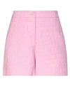 Boutique Moschino Woman Shorts & Bermuda Shorts Pink Size 6 Cotton