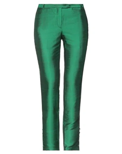 Costume National Pants In Emerald Green