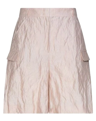 Emporio Armani Woman Shorts & Bermuda Shorts Light Pink Size 6 Cotton, Silk, Metallic Fiber