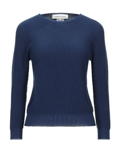 Lamberto Losani Sweaters In Dark Blue