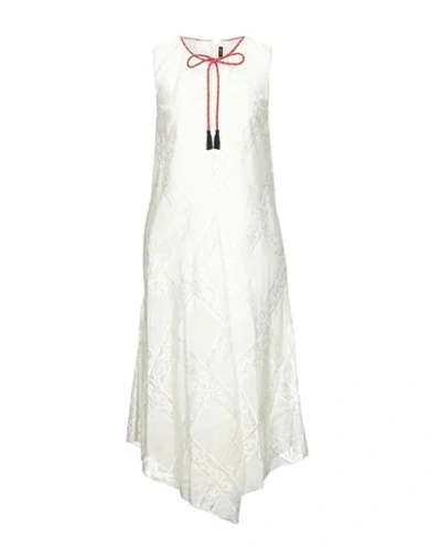 Manila Grace Midi Dresses In White