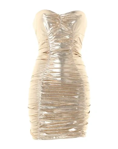 Elisabetta Franchi Short Dresses In Gold