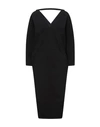 Rick Owens Midi Dresses In Black