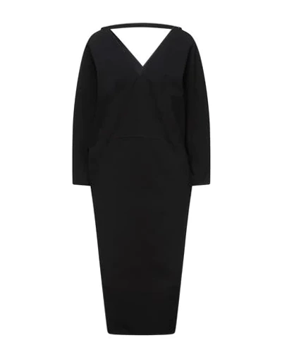 Rick Owens Midi Dresses In Black