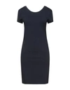 Armani Exchange Woman Mini Dress Midnight Blue Size S Viscose, Polyamide, Elastane