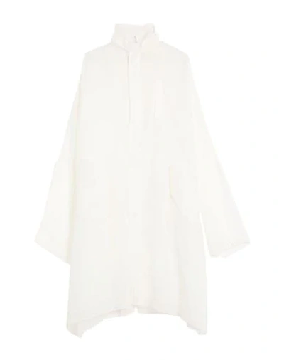 Maison Margiela Overcoats In White