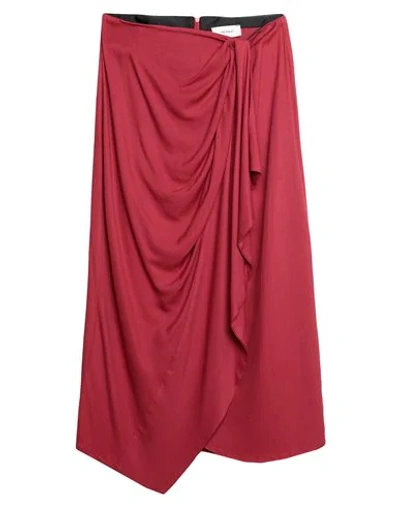 Vicolo Woman Midi Skirt Red Size M Viscose