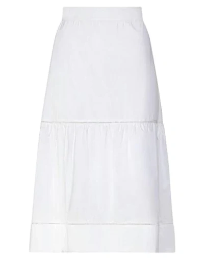 Access Fashion Midi Skirts In White