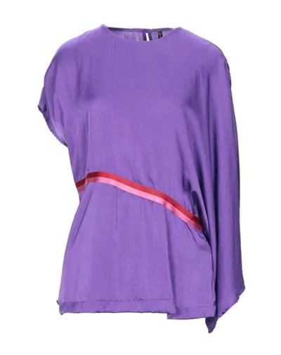 Manila Grace Blouses In Purple