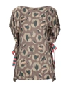 Manila Grace Blouses In Grey