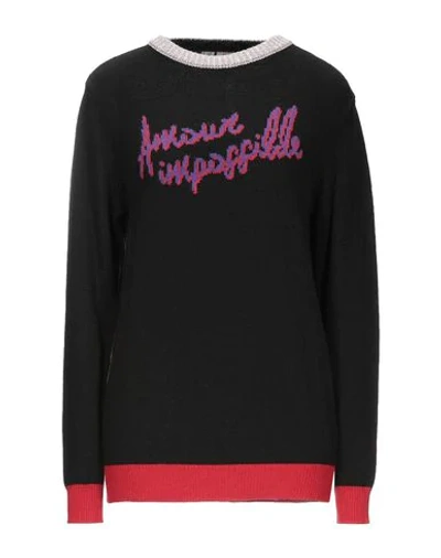 Pinko Uniqueness Sweaters In Black