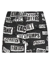 Moschino Printed Denim Shorts In Black