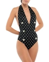 Balmain One-piece Swimsuits In Black