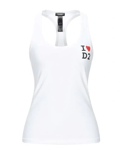 Dsquared2 Sleeveless Undershirts In White