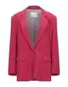 Hebe Studio Suit Jackets In Garnet