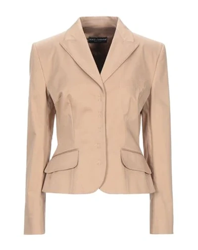 Dolce & Gabbana Suit Jackets In Beige