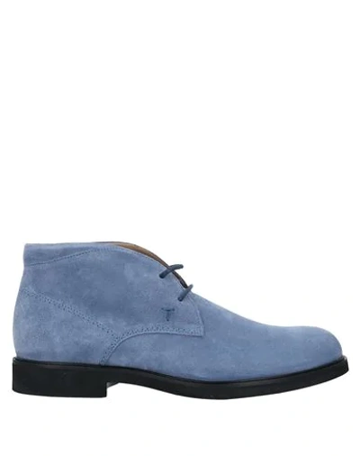 Tod's Ankle Boots In Blue