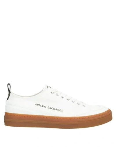 Armani Exchange Sneakers In Ivory