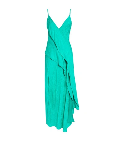 Acler Godwick' Asymmetric Ruffle Gown In Green