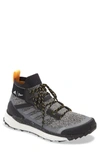 Adidas Originals Terrex Free Parley Trail Hiking Boot In Core Black/ White/ Solar Gold
