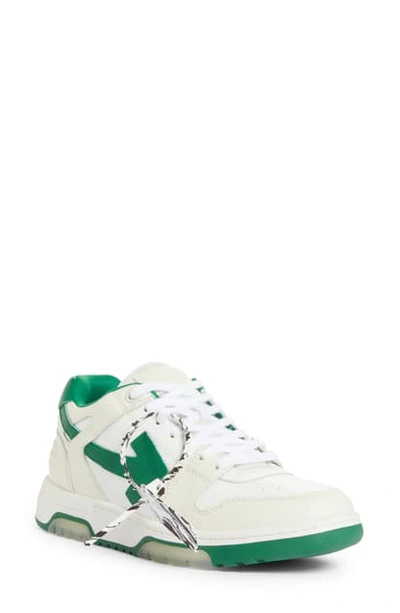 Off-white Out Of Office Ooo Low Top Sneaker In White Green