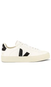 Veja Leather Sneakers Campo In Extra White & Black