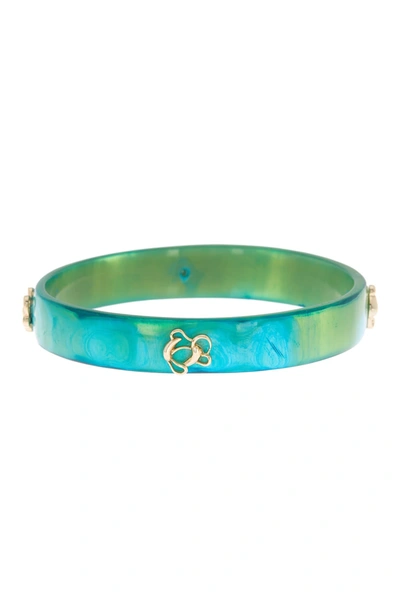 Akola Ankole Horn Bangle Bracelet In Turquoise