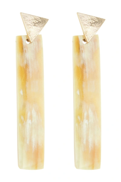 Akola Cyrus Horn Drop Earrings In Brown