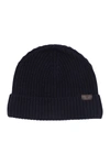 Hickey Freeman Cashmere Knit Cuffed Beanie In Navy