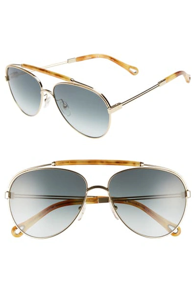 Jackie 59mm Aviator Sunglasses

CHLOÉ Chloe Jackie 59mm aviator sunglasses gold/marble... | Depop main image 2