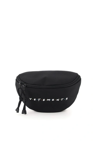 Vetements Friendly Logo Belt Bag In Black