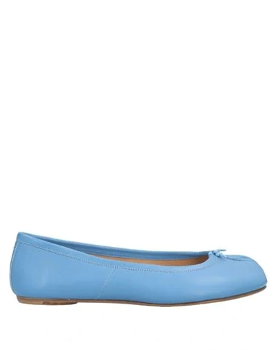 Maison Margiela Ballet Flats In Sky Blue