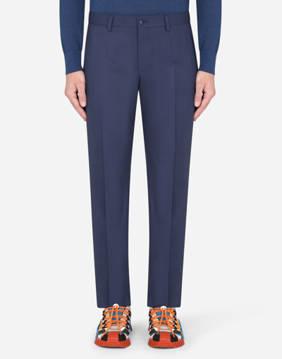 Dolce & Gabbana Tuxedo Pants In Blue