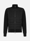 Moncler Tricot Cardigan With Down-filled Front