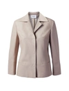 AKRIS PUNTO PERFORATED LEATHER COLLARED JACKET,400013016348