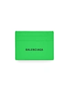 Balenciaga Cash Leather Card Case In Green/black
