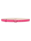 Versace Medusa Fuchsia Leather Belt In Fuschia