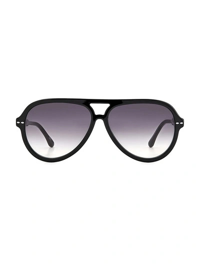 Isabel Marant 59mm Gradient Aviator Sunglasses In Black