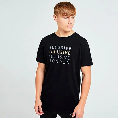 Siksilk Kids'  Boys' Illusive London Sovereign T-shirt In Black/gold