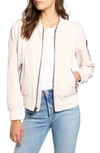 Levi's Ma-1 Satin Bomber Jacket In Peach Blush