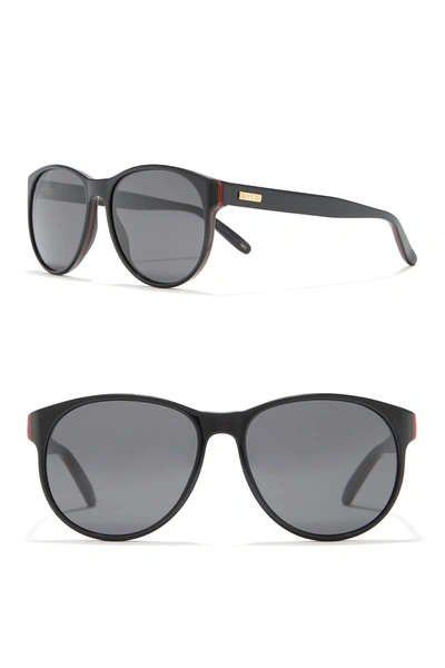 Gucci 55mm Round Sunglasses In Shy Mltly Blk Grn Red Blk