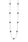 LOIS HILL STERLING SILVER 4MM ONYX WRAP NECKLACE,651799411074