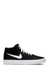 Nike Sb Charge Mid Top Canvas Sneaker In Black,black,gum Light Brown,white